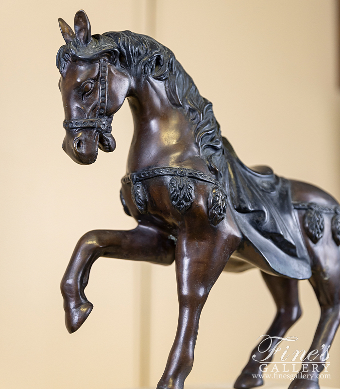 Bronze Statues  - Bronze Horse Statue Roman - BS-164